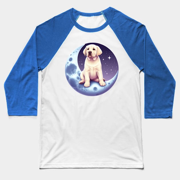 Lunar Lab: Adventures Beyond, Dog Lover and Dog Owner Baseball T-Shirt by Unboxed Mind of J.A.Y LLC 